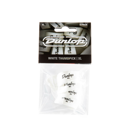 Dunlop NEW Dunlop White Thumbpicks - XL - Pack of 4