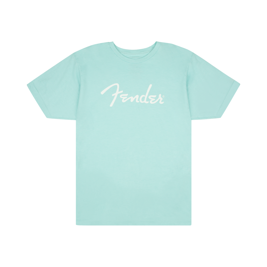 Fender NEW Fender Spaghetti Logo T-Shirt - Daphne Blue - XXL