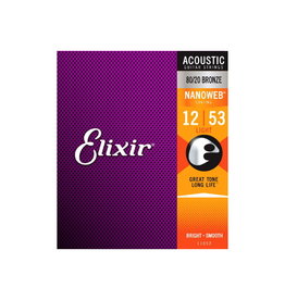 Elixir NEW Elixir Nanoweb 80/20 Bronze Acoustic Strings - Light - .012-.053