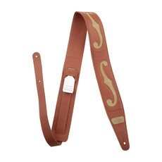 Gretsch NEW Gretsch F-Holes Leather Strap - Orange/Tan