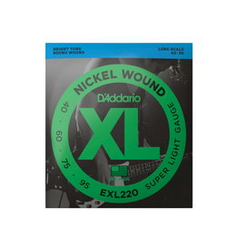 D'Addario NEW D'Addario EXL220 Nickel Wound Bass Strings - Super Light - .040-.095