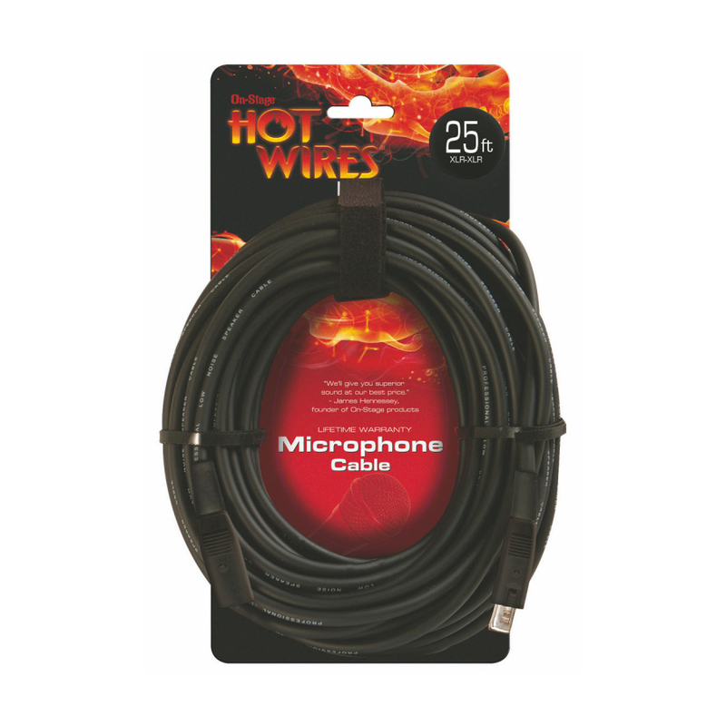 On Stage NEW On-Stage Hot Wires MC12-25 Mic Cable - 25'