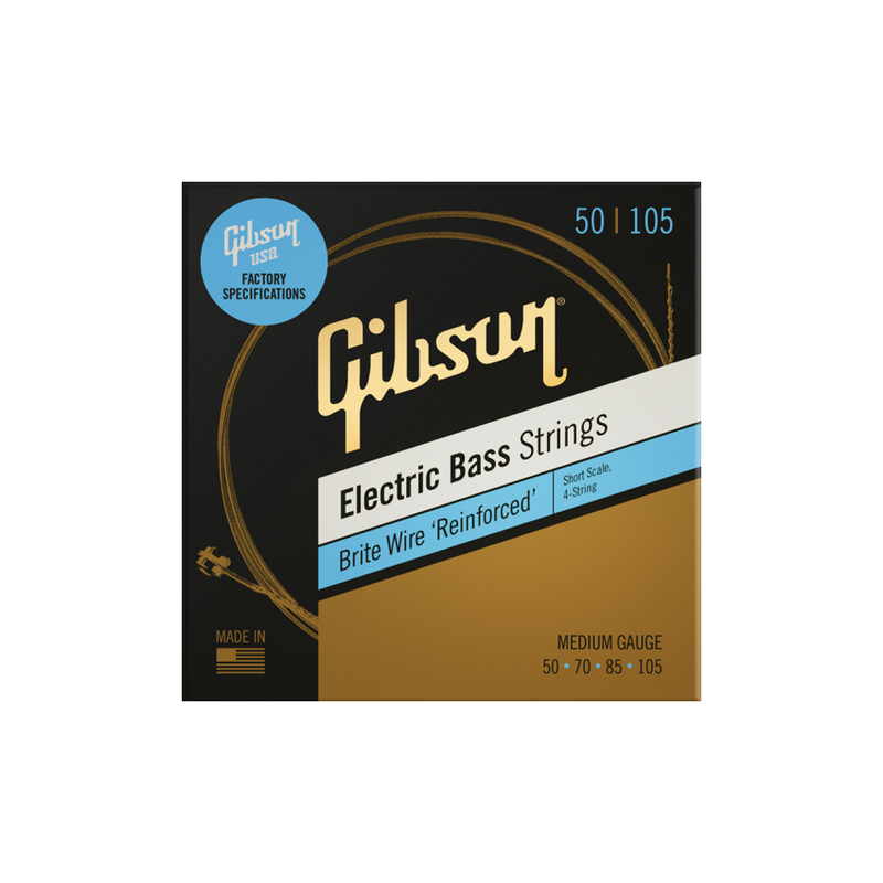 Gibson NEW Gibson Brite Wire Electric Bass Guitar Strings - Short Scale - .050-.105