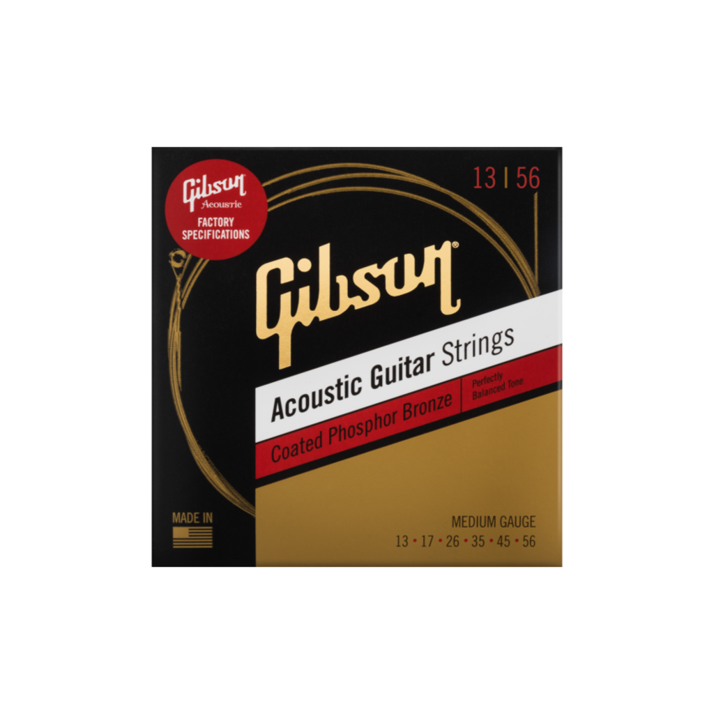 Gibson NEW Gibson Coated Phosphor Bronze Acoustic Guitar Strings - .013-.056