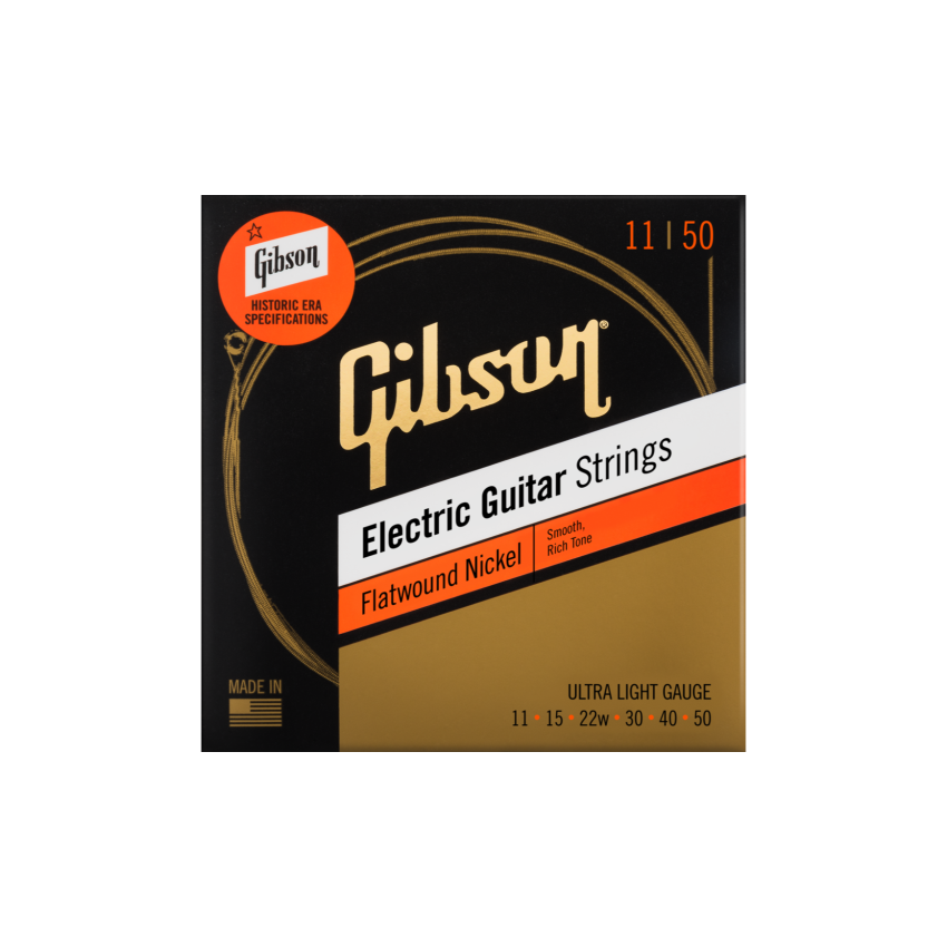 NEW Gibson Flatwound Electric Guitar Strings .011 .050