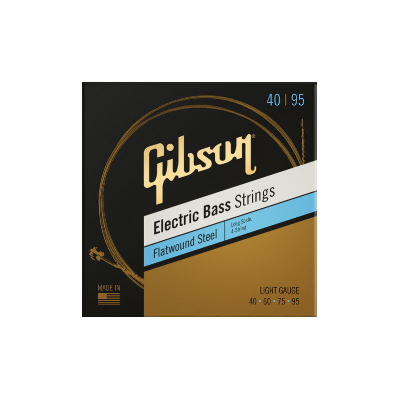 Gibson NEW Gibson Flatwound Electric Bass Guitar Strings - .040-.095