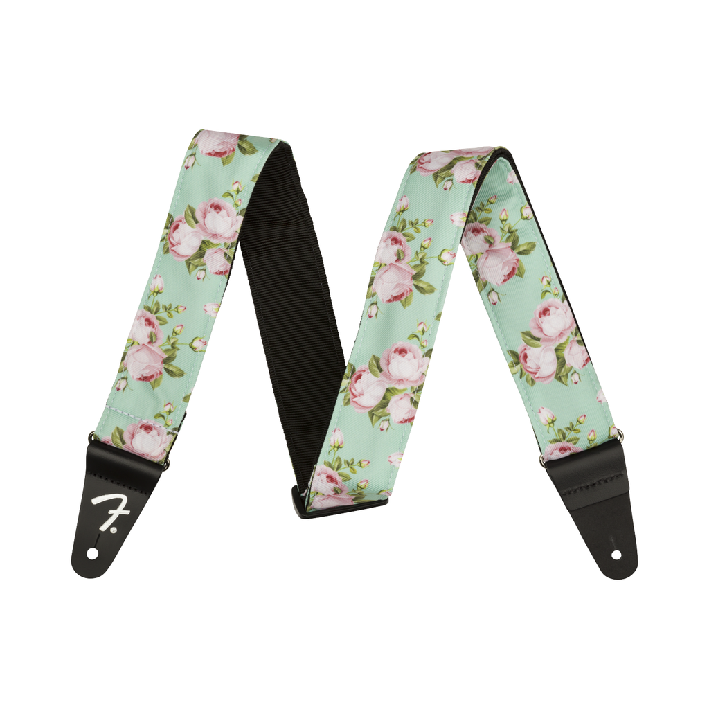 Fender NEW Fender Floral Strap - Surf Green