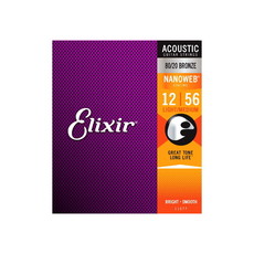 Elixir NEW Elixir Nanoweb 80/20 Bronze Acoustic Strings - Light/Medium - .012-.056