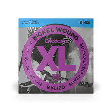 D'Addario NEW D'Addario EXL120 Nickel Wound Electric Strings - Super Light - .009-.042 - 3 Pack