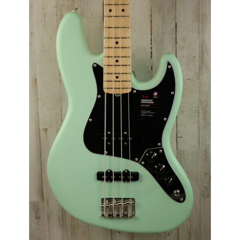 Fender DEMO Fender American Performer Jazz Bass - Satin Surf Green (077)