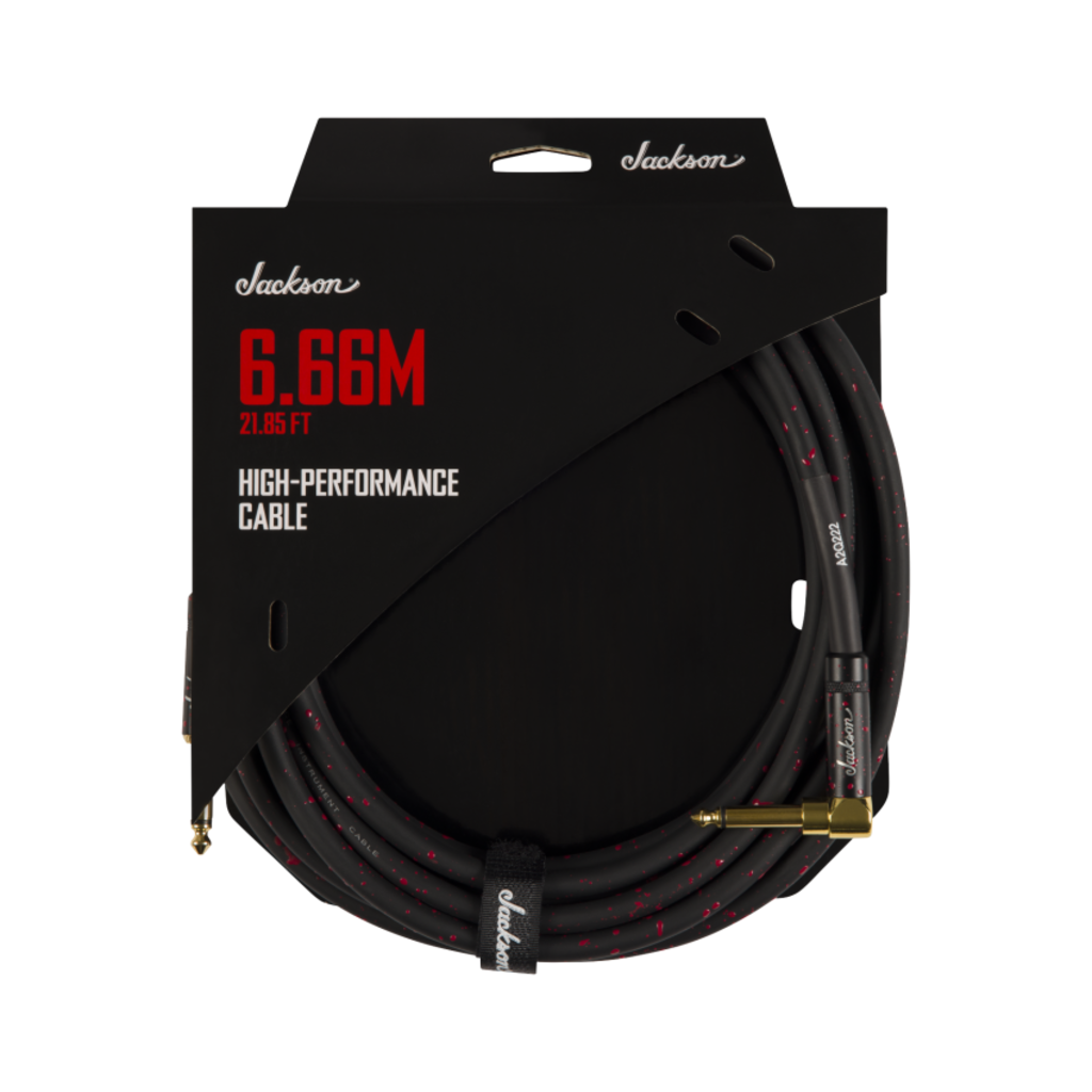 Jackson NEW Jackson High Performance Instrument Cable - Black/Red - 21.85'