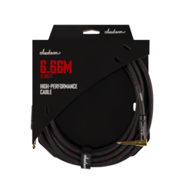 Jackson NEW Jackson High Performance Instrument Cable - Black/Red - 21.85'
