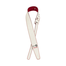 Fender NEW Fender John 5 Leather Strap - White/Red