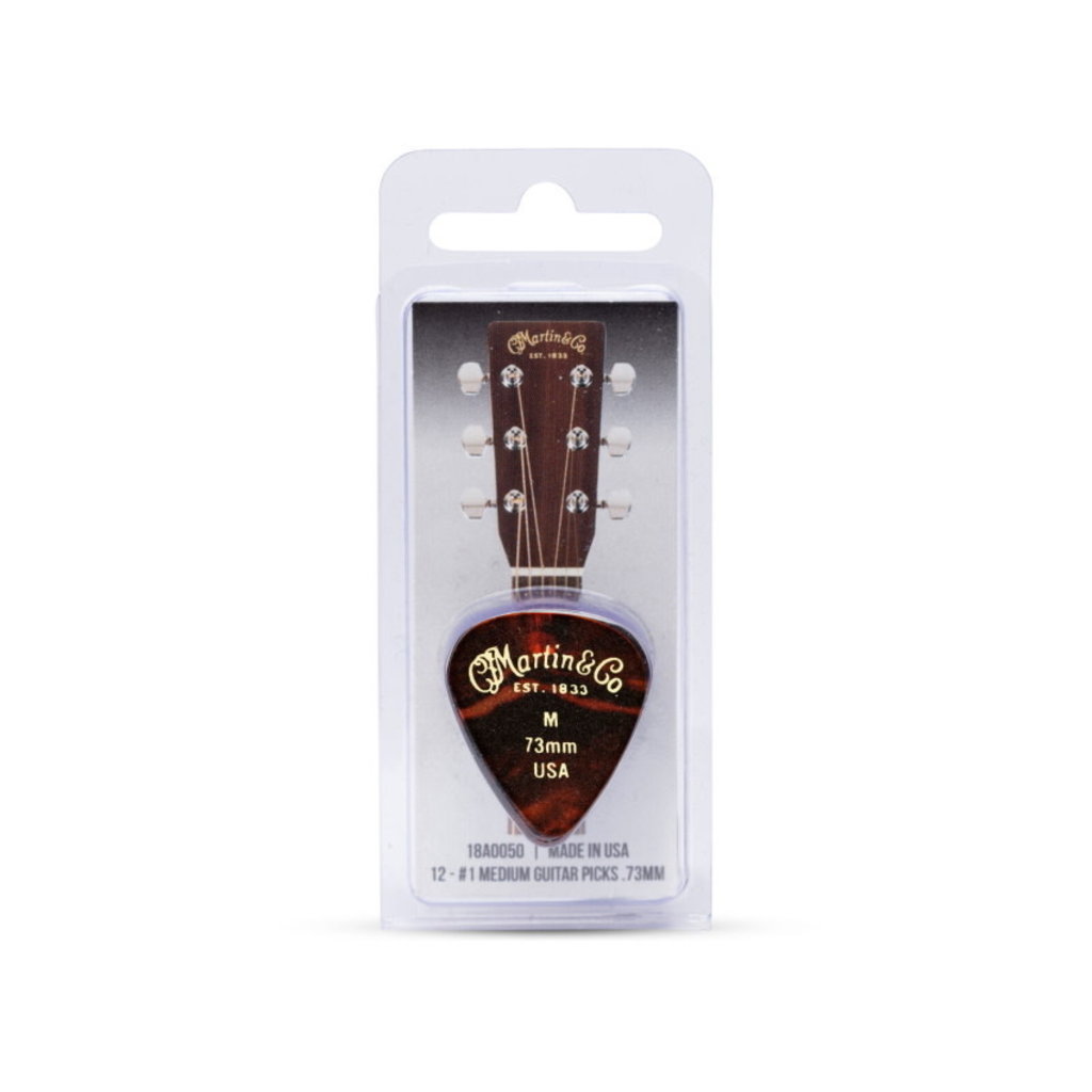 Martin NEW Martin #1 Standard 351 Guitar Pick Pack - Medium - 0.73mm  -12-Pack