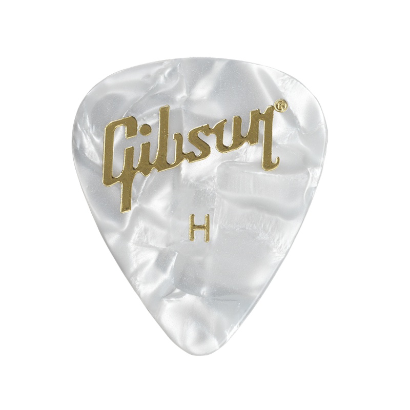Gibson NEW Gibson Pearloid White Picks - Heavy