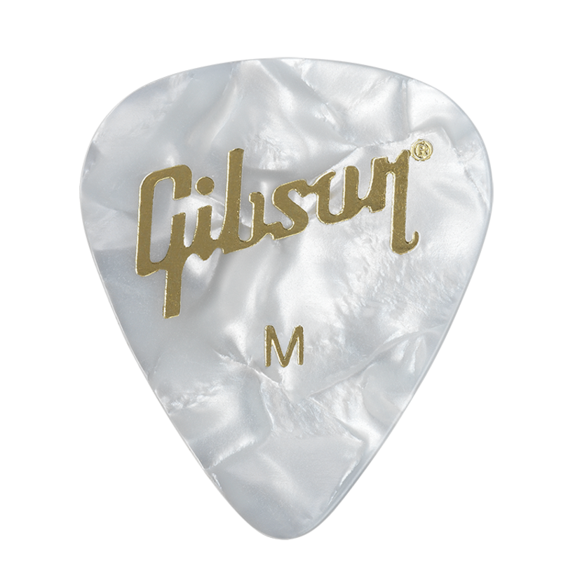 Gibson NEW Gibson Pearloid White Picks - Medium