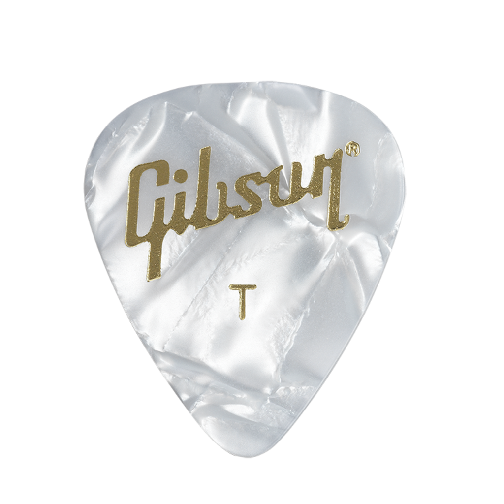 Gibson NEW Gibson Pearloid White Picks - Thin