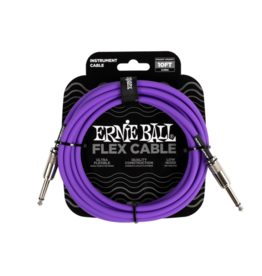 Ernie Ball NEW Ernie Ball Flex Instrument Cable - Straight/Straight - Purple - 10'