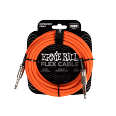 Ernie Ball NEW Ernie Ball Flex Instrument Cable - Straight/Straight - Orange - 20'