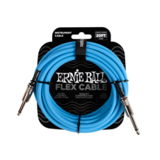 Ernie Ball NEW Ernie Ball Flex Instrument Cable - Straight/Straight - Blue - 20'