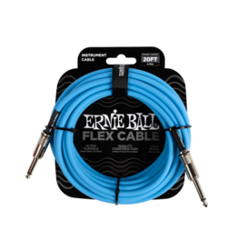 Ernie Ball NEW Ernie Ball Flex Instrument Cable - Straight/Straight - Blue - 20'