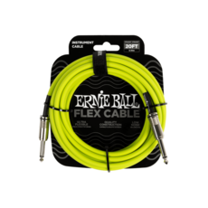 Ernie Ball NEW Ernie Ball Flex Instrument Cable - Straight/Straight - Green - 20'