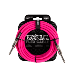 Ernie Ball NEW Ernie Ball Flex Instrument Cable - Straight/Straight - Pink - 20'