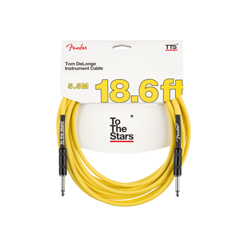 Fender NEW Fender Tom DeLonge To The Stars Instrument Cable - Graffiti Yellow - 18.6'
