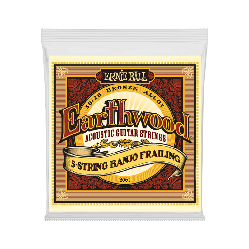 Ernie Ball NEW Ernie Ball Earthwood 5-String Banjo Frailing Strings - Loop End - .010-.024