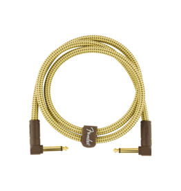 Fender NEW Fender Deluxe Series Instrument Cable - Angle/Angle - Tweed - 3'