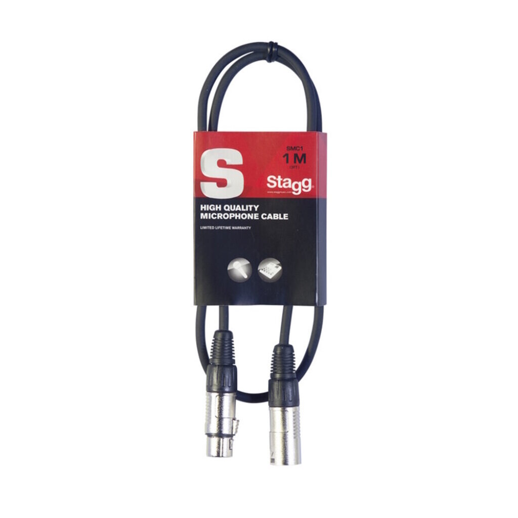 Stagg NEW Stagg SMC1 XLR Microphone Cable - 3'