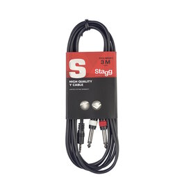 Stagg NEW Stagg Y-Cable - Mini Jack/Jack - 10'