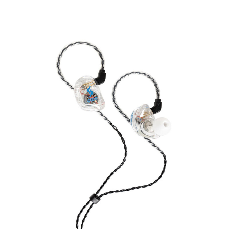 Stagg NEW Stagg SPM-435 TR Quad Driver Sound Isolating In Ear Monitors with Case - Translucent