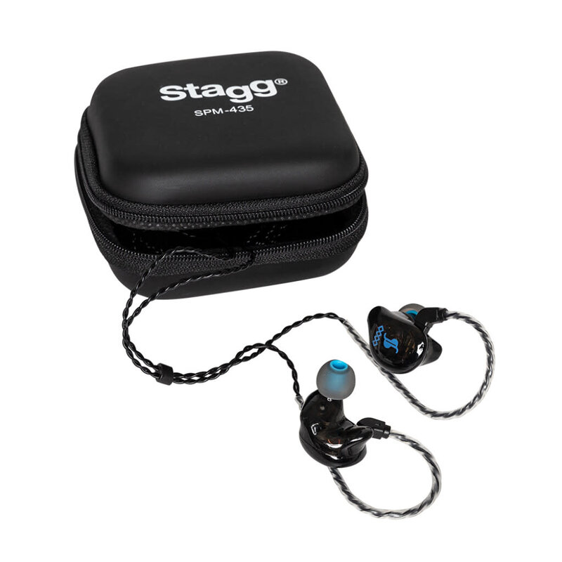 Stagg NEW Stagg SPM-435 BK High Resolution 4-Driver Sound Isolating In-Ear Earphones - Black