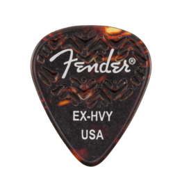 Fender NEW Fender Wavelength Celluloid 351 Shape Picks - Tortoise Shell - Extra Heavy - Pack of 6