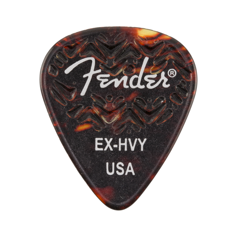 Fender NEW Fender Wavelength Celluloid 351 Shape Picks - Tortoise Shell - Extra Heavy - Pack of 6