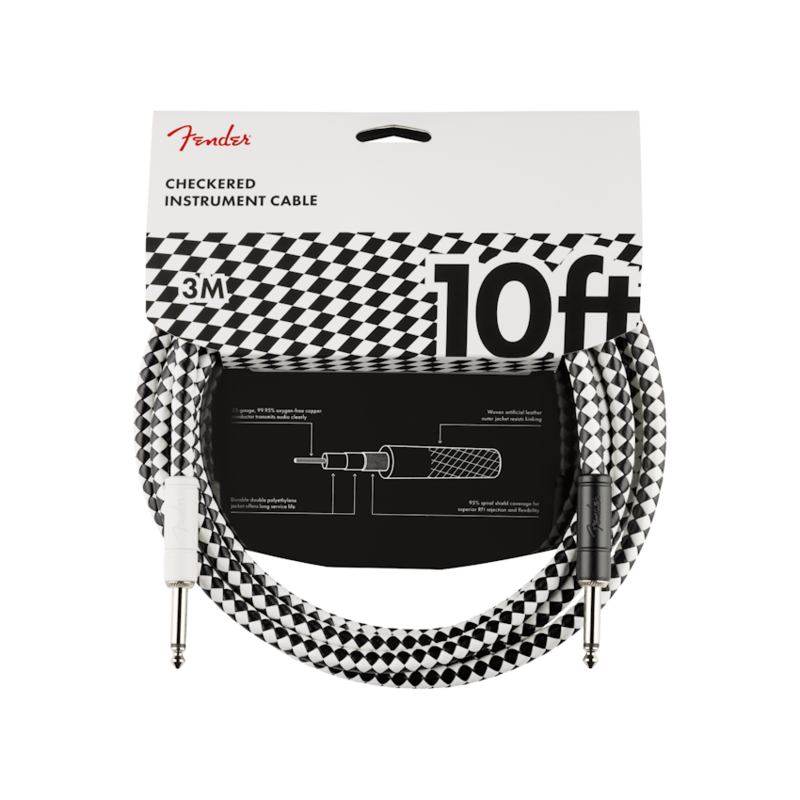 Fender NEW Fender Professional Instrument Cable - Checkerboard - 10'