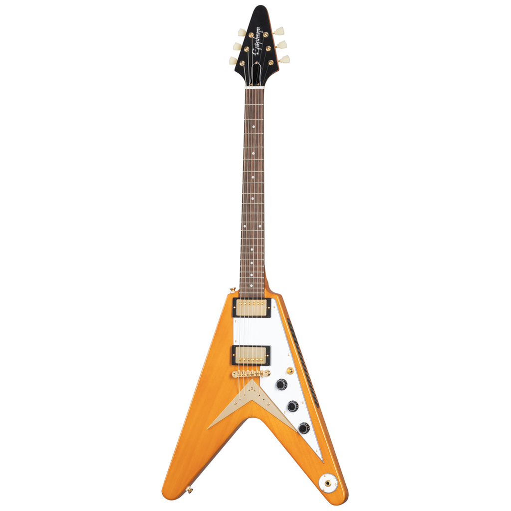 Epiphone NEW Epiphone 1958 Korina Flying V - Natural (943)