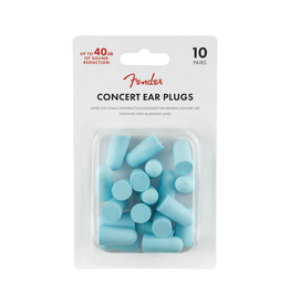 Fender NEW Fender Concert Ear Plugs - Daphne Blue - 10 Pair