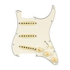 Fender NEW Fender Pre-Wired Stratocaster Pickguard - Pure Vintage '59 w/RWRP Middle - Parchment - 11 Hole