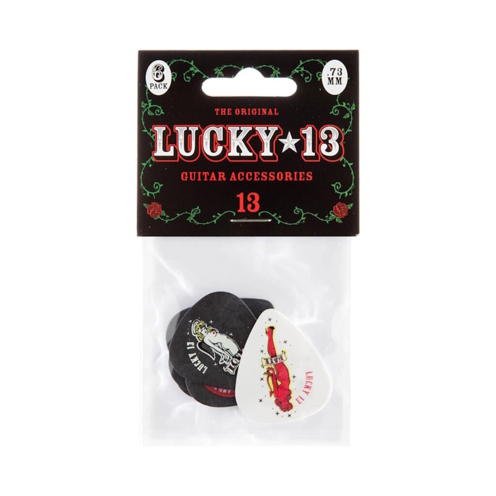 Dunlop NEW Dunlop Lucky 13 Pick Pack - .73mm - Pack of 6