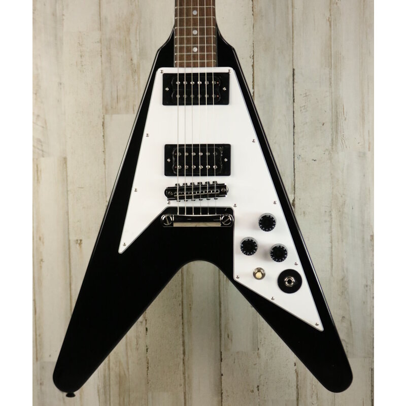 Epiphone NEW Epiphone Kirk Hammett 1979 Flying V - Ebony (343)