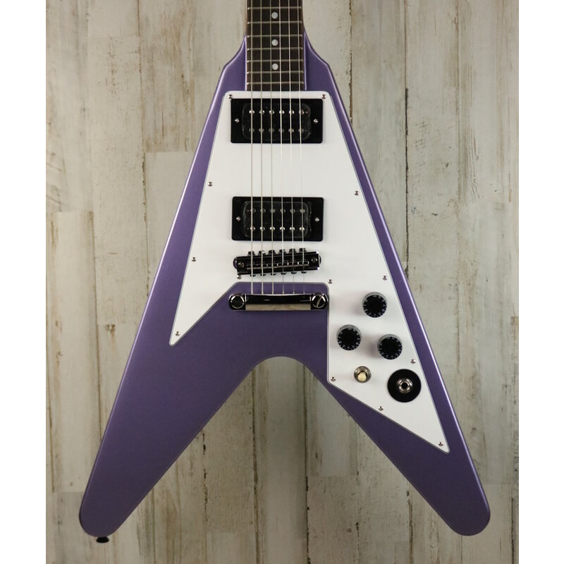 Epiphone NEW Epiphone Kirk Hammett 1979 Flying V - Purple Metallic (918)