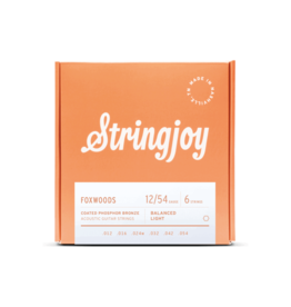 Stringjoy NEW Stringjoy Foxwoods Coated Phosphor Bronze Acoustic Strings - Light - .012 - .054