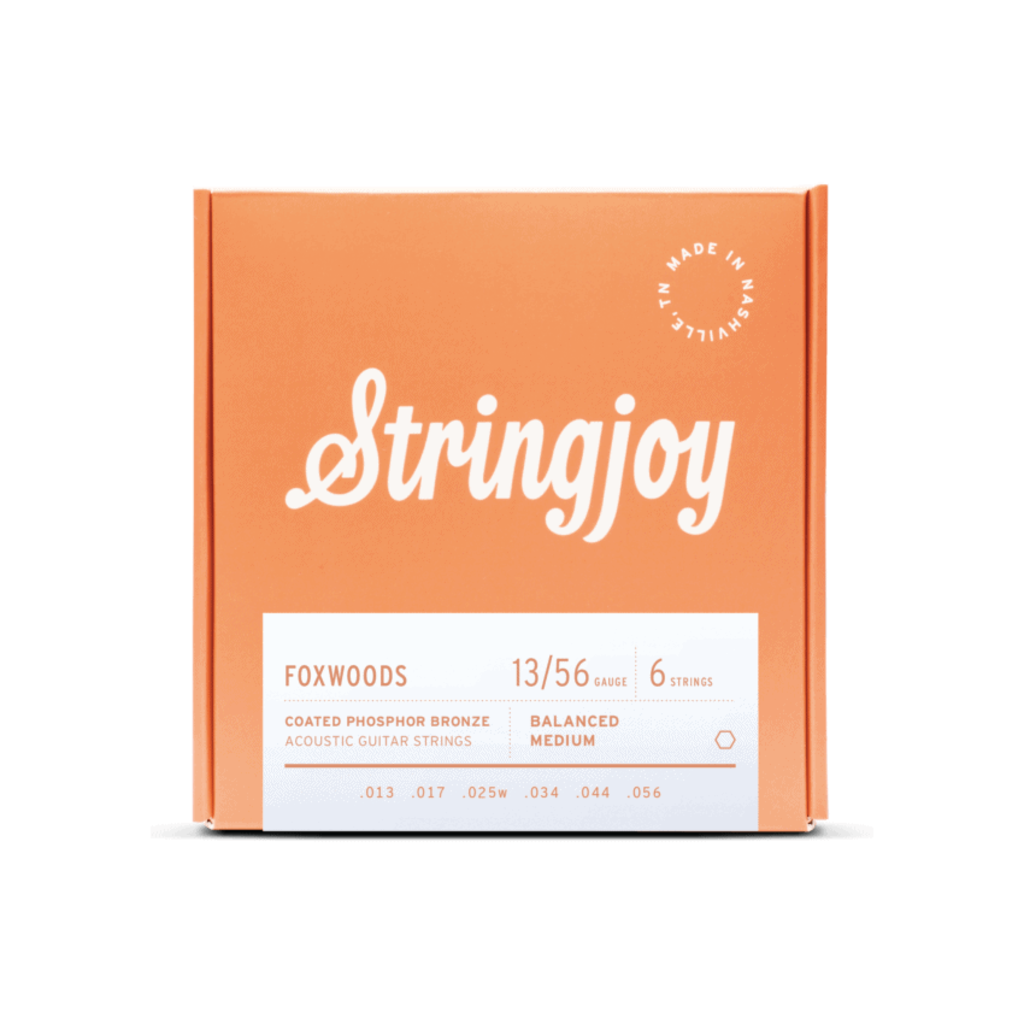 Stringjoy NEW Stringjoy Foxwoods Coated Phosphor Bronze Acoustic Strings - Medium - .013 - .056