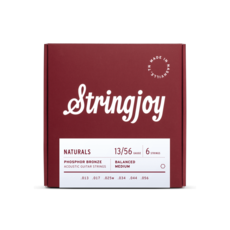 Stringjoy NEW Stringjoy Naturals Phosphor Bronze Acoustic Strings - Medium Gauge - .013 - .056