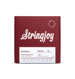 Stringjoy NEW Stringjoy Naturals Phosphor Bronze Mandolin Strings - Light - .010 - .038