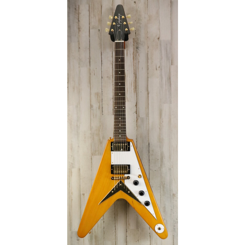 USED Epiphone 1958 Korina Flying V (051) - Mountain Music USED Epiphone 1958 Korina Flying V (051) - Mountain Music
