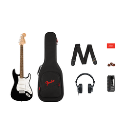 Squier NEW Squier Affinity Series Stratocaster Mustang Micro Pack - Black