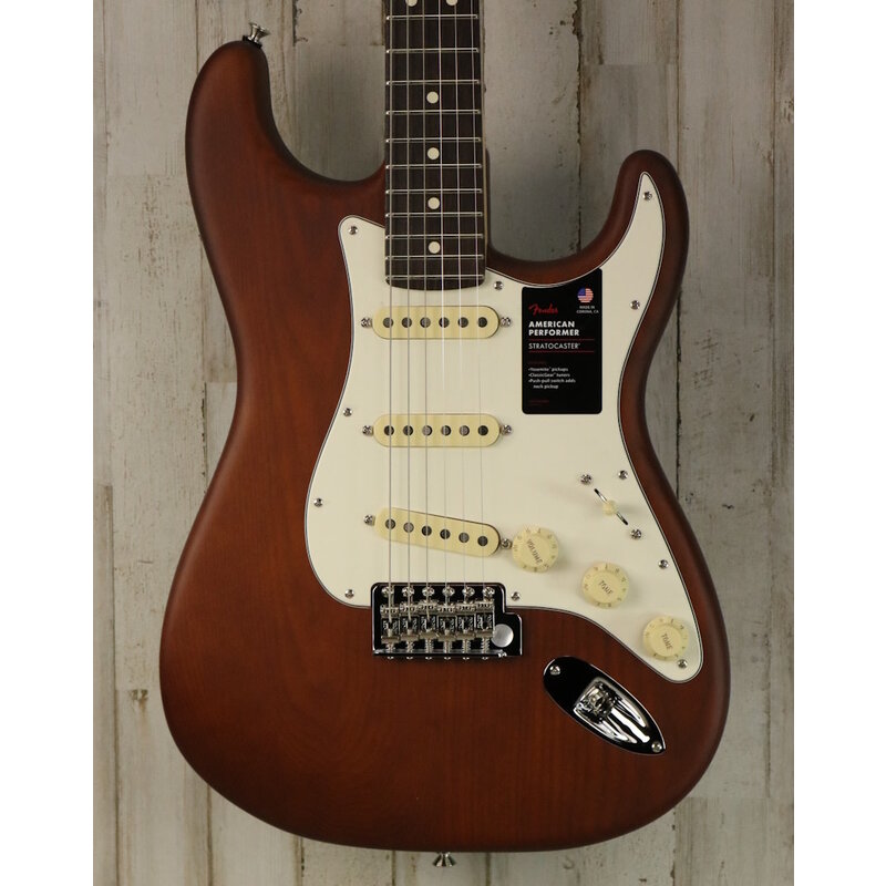 Fender DEMO Fender Limited Edition American Performer Sassafras Stratocaster - Mocha (840)